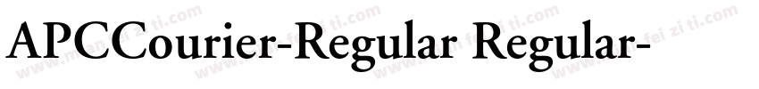 APCCourier-Regular Regular字体转换
